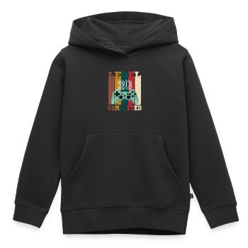 Level 20 abgeschlossen, Geburtstagsgeschenk 20 Jahre Gamer - Kinder Premium Organic Hoodie - Schwarz - Vorne - AI Model Kid Male (0cm)