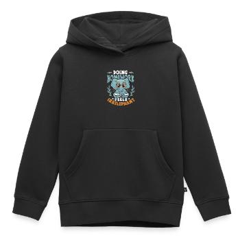 Hausaufgaben machen, fühlt sich nicht gut an - Kinder Premium Organic Hoodie - Schwarz - Vorne - AI Model Kid Male (0cm)
