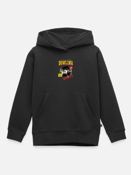 Bowling Bowlen Bowlingkugel Pins Bowlingspieler - Hoodie Premium barn ekologisk - svart