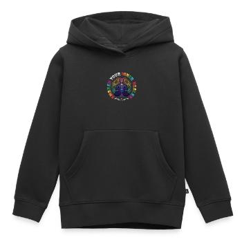 Éveillez votre guérisseur intérieur, Reiki Spirituel - Sweat Premium à capuche enfant bio - noir - Devant - AI Model Kid Male (0cm)