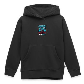 Spielen Ist Ein Lebensstil, Kein Hobby - Kinder Premium Organic Hoodie - Schwarz - Vorne - AI Model Kid Male (0cm)