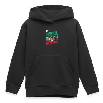 Meine Sozialbatterie - Asozialer Introvertierter - Kinder Premium Organic Hoodie - Schwarz - Vorne - AI Model Kid Male (0cm)