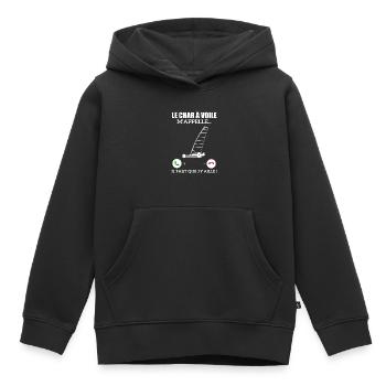 The Sand Yacht Calls Me - Kids Premium Organic Hoodie - black - Front - AI Model Kid Male (0cm)