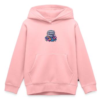 Gravier ou gravier - Sweat Premium à capuche enfant bio - rose - Devant - AI Model Kid Female (0cm)