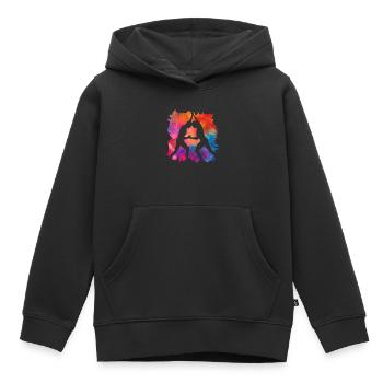 Lutte - Sweat Premium à capuche enfant bio - noir - Devant - AI Model Kid Male (0cm)