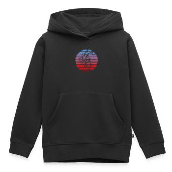 Lutte - Sweat Premium à capuche enfant bio - noir - Devant - AI Model Kid Male (0cm)
