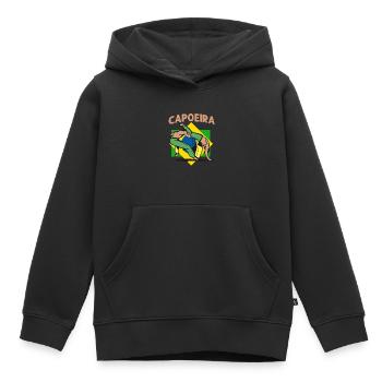 Capoeira brésilienne - Sweat Premium à capuche enfant bio - noir - Devant - AI Model Kid Male (0cm)