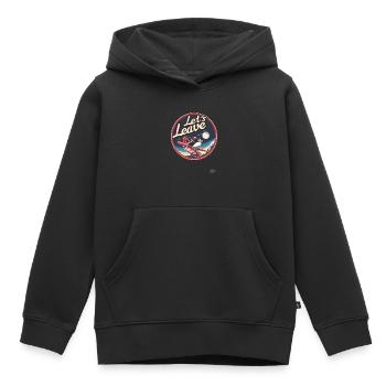 Flying funny penguin in the snow, get away from here - Kids Premium Organic Hoodie - black - Front - AI Model Kid Male (0cm)
