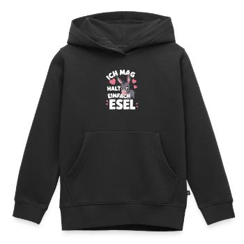 Esel Eselchen Maultier Muli - Kinder Premium Organic Hoodie - Schwarz - Vorne - AI Model Kid Male (0cm)