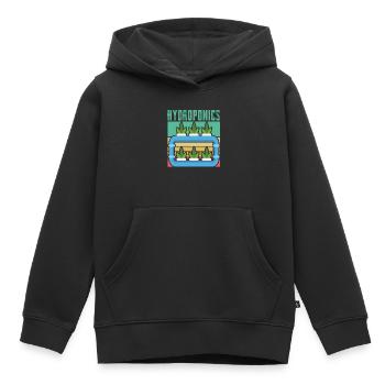 Culture hydroponique - Sweat Premium à capuche enfant bio - noir - Devant - AI Model Kid Male (0cm)