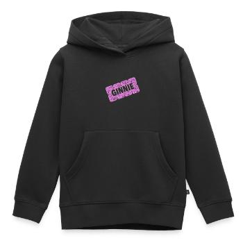 Name day Ginnie - Kids Premium Organic Hoodie - black - Front - AI Model Kid Male (0cm)
