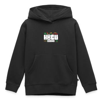 Étudiant lié à HBCU Collège historiquement noir - Sweat Premium à capuche enfant bio - noir - Devant - AI Model Kid Male (0cm)