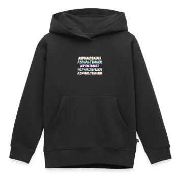 Constructeur d’asphalte comme métier - Sweat Premium à capuche enfant bio - noir - Devant - AI Model Kid Male (0cm)