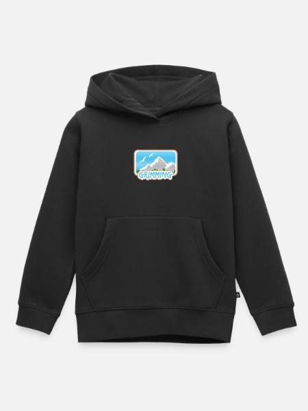 Grimming Grimming - Kinder Premium Organic Hoodie - Schwarz