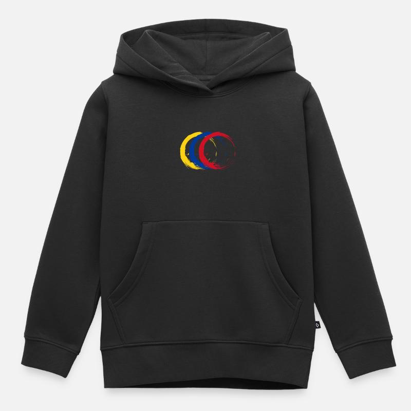 Drapeau Colombie - Sweat Premium à capuche enfant bio - noir