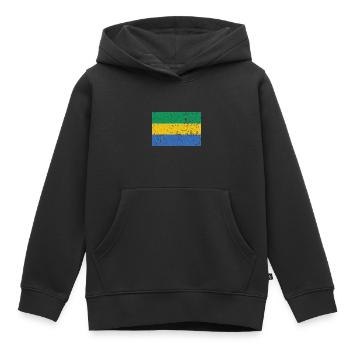 Land Gabun - Kinder Premium Organic Hoodie - Schwarz - Vorne - AI Model Kid Male (0cm)