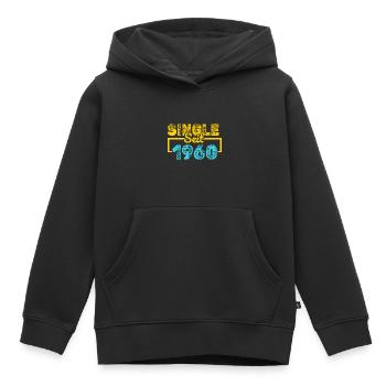 Single 1960 - Kinder Premium Organic Hoodie - Schwarz - Vorne - AI Model Kid Male (0cm)