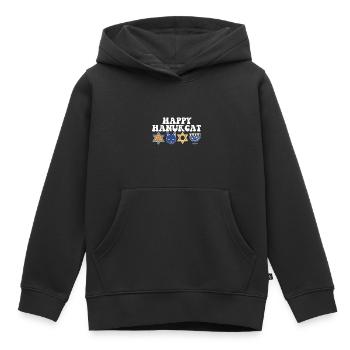 Juif Hanoukka Hanukcat Étoile De David Menorah - Sweat Premium à capuche enfant bio - noir - Devant - AI Model Kid Male (0cm)
