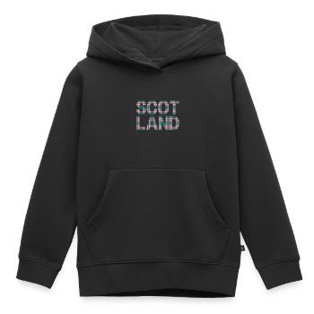 Schottland Tartan Schriftzug Dudelsack Highlands - Kinder Premium Organic Hoodie - Schwarz - Vorne - AI Model Kid Male (0cm)