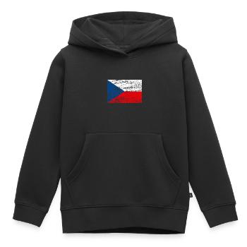 Tschechien Flagge - Kinder Premium Organic Hoodie - Schwarz - Vorne - AI Model Kid Male (0cm)