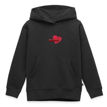 Vorname Allesio - Kinder Premium Organic Hoodie - Schwarz - Vorne - AI Model Kid Male (0cm)