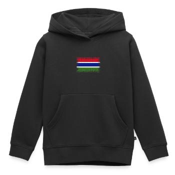 Cadeau pour la Gambie - Sweat Premium à capuche enfant bio - noir - Devant - AI Model Kid Male (0cm)