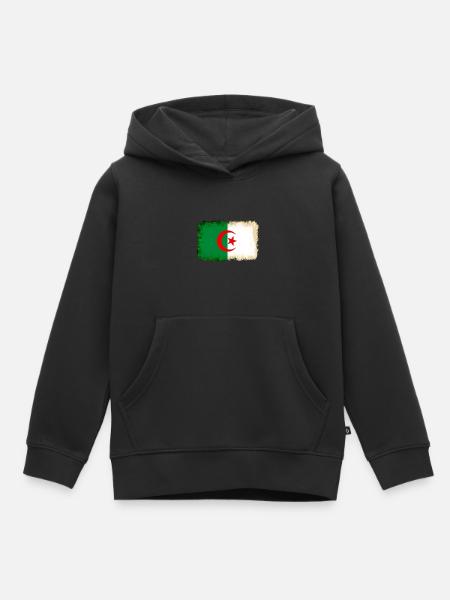Cadeau pour l’Algérie - Sweat Premium à capuche enfant bio - noir