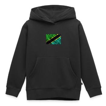 Cadeau pour la Tanzanie - Sweat Premium à capuche enfant bio - noir - Devant - AI Model Kid Male (0cm)
