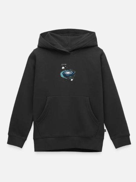 Vous êtes ici Galaxy - Sweat Premium à capuche enfant bio - noir