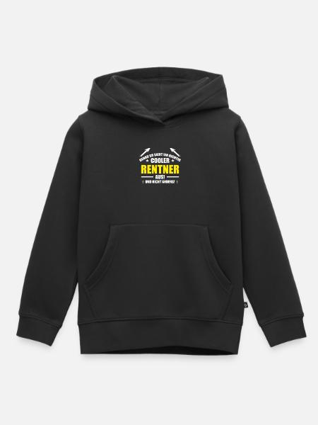 So sieht ein richtig cooler Rentner aus - Kinder Premium Organic Hoodie - Schwarz