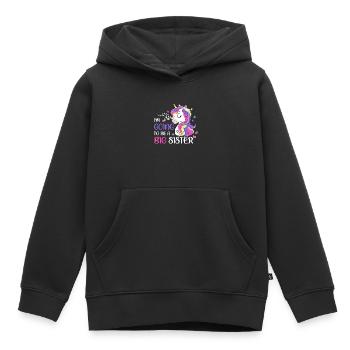 I’m Going To Be A Big Sister Unicorn - Sweat Premium à capuche enfant bio - noir - Devant - AI Model Kid Male (0cm)