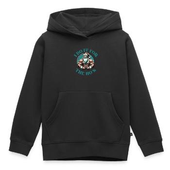 Je le fais pour la blague drôle d’adulte de Ho Noël - Sweat Premium à capuche enfant bio - noir - Devant - AI Model Kid Male (0cm)