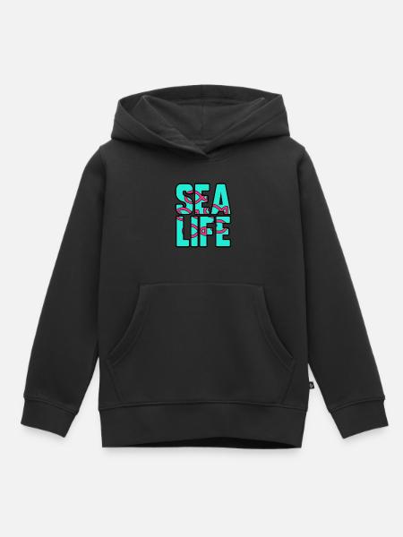 Leben im Meer - Kinder Premium Organic Hoodie - Schwarz