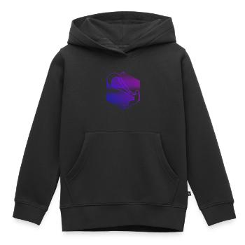 Kitesurf Hommes Kitesurf kitesurf kitesurf - Sweat Premium à capuche enfant bio - noir - Devant - AI Model Kid Male (0cm)