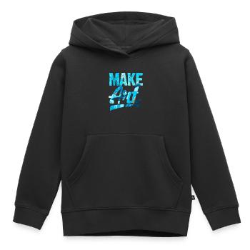art professeur d’art artiste peinture art cadeau - Sweat Premium à capuche enfant bio - noir - Devant - AI Model Kid Male (0cm)