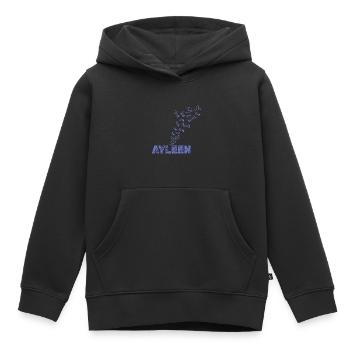 Geschenk für Ayleen - Kinder Premium Organic Hoodie - Schwarz - Vorne - AI Model Kid Male (0cm)