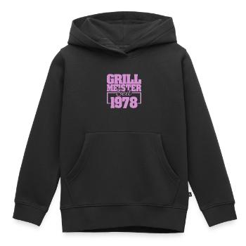 1978 - Kinder Premium Organic Hoodie - Schwarz - Vorne - AI Model Kid Male (0cm)
