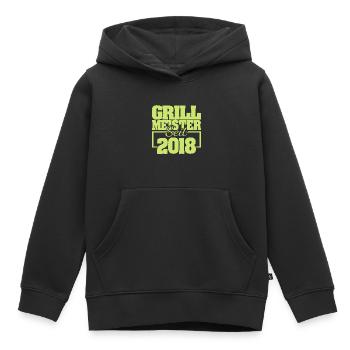 2018 - Kinder Premium Organic Hoodie - Schwarz - Vorne - AI Model Kid Male (0cm)