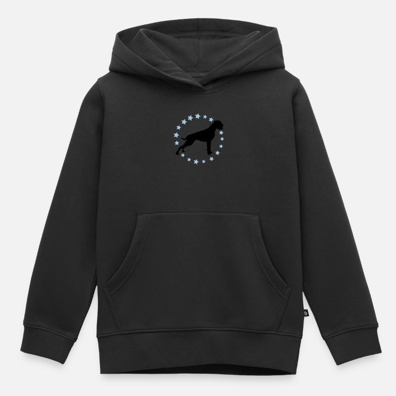 Couleur Boxer Zodiac 2 - Sweat Premium à capuche enfant bio - noir