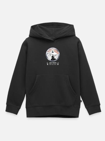 Phare d'AR MEN - BRETAGNE - Sweat Premium à capuche enfant bio - noir
