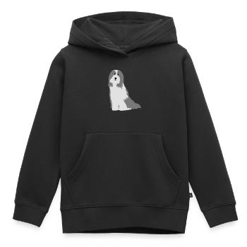Bearded Collie - Kinder Premium Organic Hoodie - Schwarz - Vorne - AI Model Kid Male (0cm)