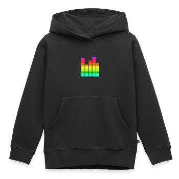 Musique électronique - Sweat Premium à capuche enfant bio - noir - Devant - AI Model Kid Male (0cm)
