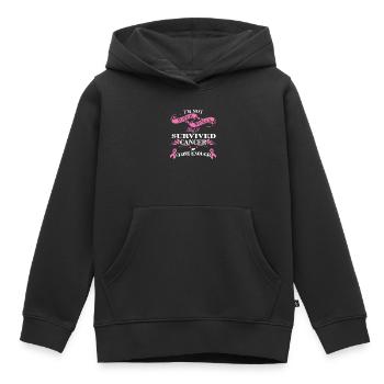 Super Woman Survived Cancer T Shirt - Kids Premium Organic Hoodie - black - Front - AI Model Kid Male (0cm)