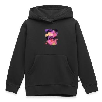 Kay&Em Color Explosion - Kinder Premium Organic Hoodie - Schwarz - Vorne - AI Model Kid Male (0cm)