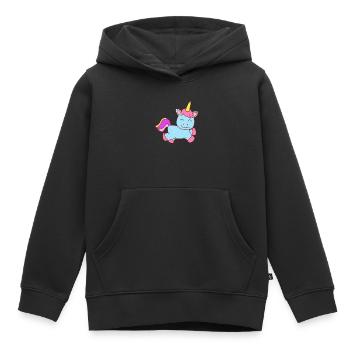 Unicorn drawing - Kids Premium Organic Hoodie - black - Front - AI Model Kid Male (0cm)