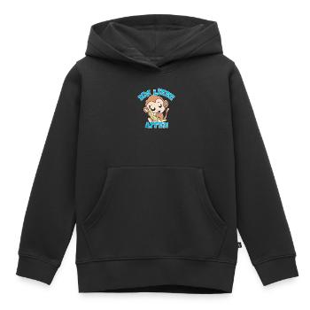 Affen - Kinder Premium Organic Hoodie - Schwarz - Vorne - AI Model Kid Male (0cm)