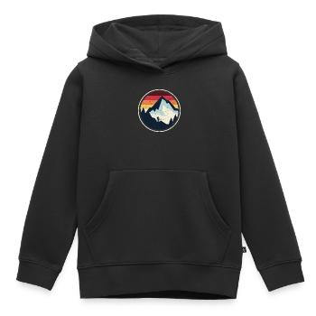 Sunset Peak MTB Silhouette - Kinder Premium Organic Hoodie - Schwarz - Vorne - AI Model Kid Male (0cm)