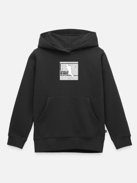 giving up is not an option - Sweat Premium à capuche enfant bio - noir