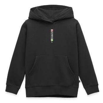 Transmission de changement de vitesse motos motos moto - Sweat Premium à capuche enfant bio - noir - Devant - AI Model Kid Male (0cm)