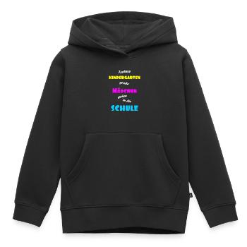 Einschulung Maedchen - Kinder Premium Organic Hoodie - Schwarz - Vorne - AI Model Kid Male (0cm)